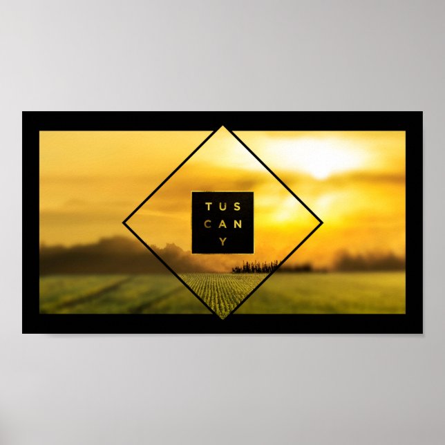 Tuscany Italy Sunset Art Landscape Photography Poster (Front)