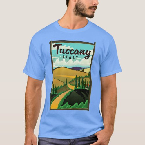 Tuscany Italy travel poster T_Shirt