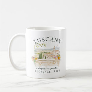 Tuscany Italy Travel–Rolling Hills & Cypress Trees Coffee Mug