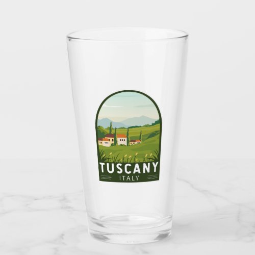 Tuscany Italy Travel Vintage Art Glass