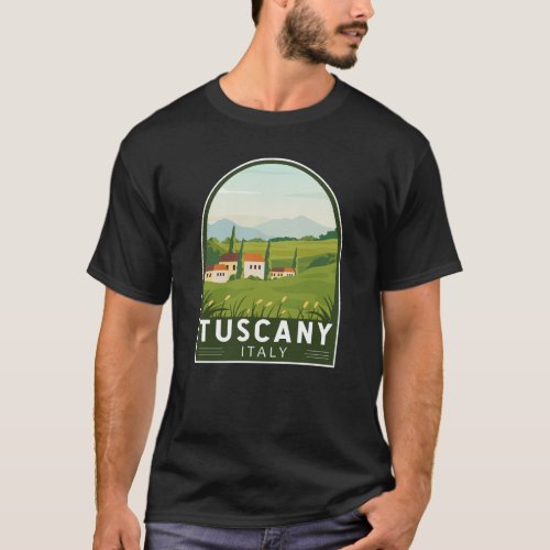 Tuscany Italy Travel Vintage Art T_Shirt