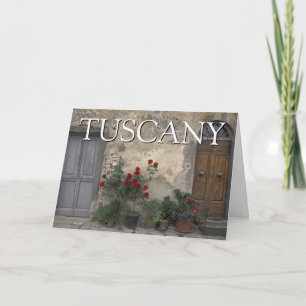 Tuscany, Italy   Tuscan Doorway   Happy Birthday Card