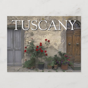 Tuscany, Italy Tuscan Doorway Happy Birthday Postcard