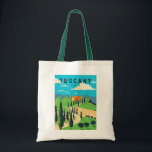 Tuscany Italy Vineyard Travel Art Vintage Tote Bag<br><div class="desc">Tuscany vector art design. Its capital,  Florence,  is home to some of the world’s most recognizable Renaissance art and architecture,  including Michelangelo’s "David" statue.</div>