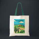Tuscany Italy Vineyard Travel Art Vintage Tote Bag<br><div class="desc">Tuscany vector art design. Its capital,  Florence,  is home to some of the world’s most recognizable Renaissance art and architecture,  including Michelangelo’s "David" statue.</div>