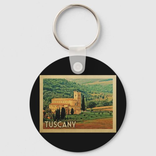 Tuscany Italy Vintage Travel Keychain