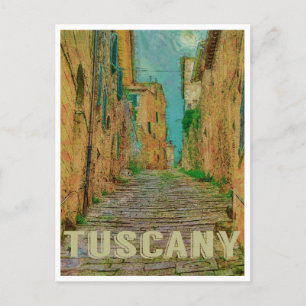 Tuscany, Italy Vintage Travel Postcard