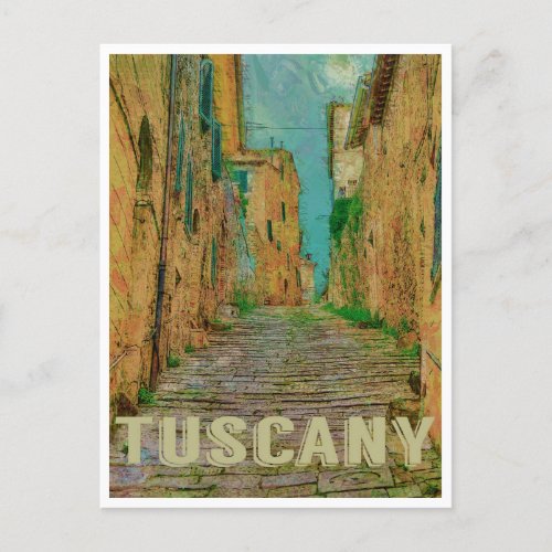 Tuscany Italy Vintage Travel Postcard
