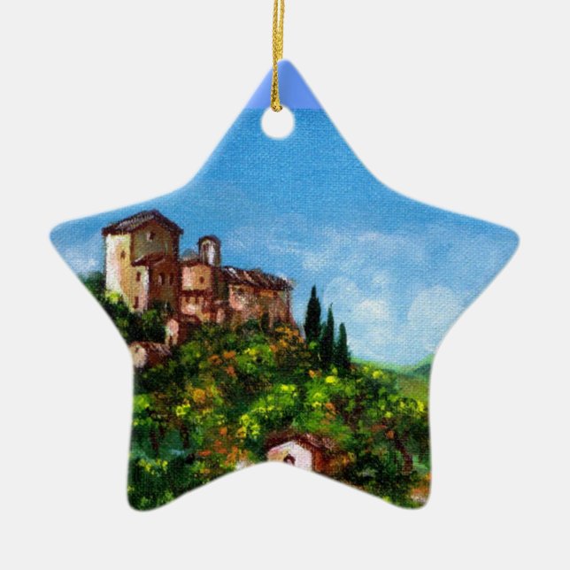 TUSCANY LANDSCAPE 3 CERAMIC ORNAMENT (Front)
