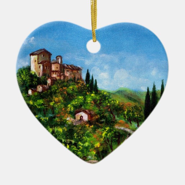 TUSCANY LANDSCAPE 3 CERAMIC ORNAMENT (Front)