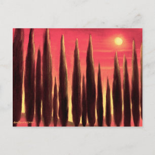 Tuscany Landscape Painting - Multi Postcard