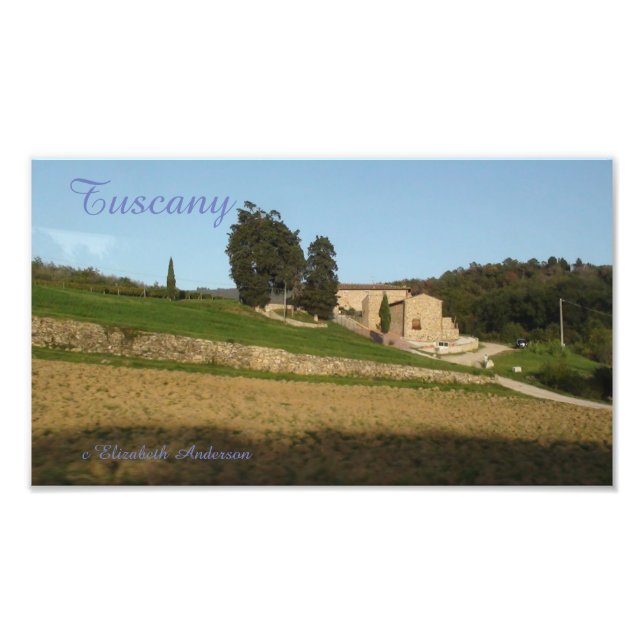 Tuscany landscape photo print (Front)