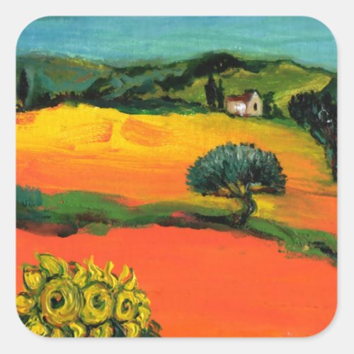 TUSCANY LANDSCAPE square Square Sticker