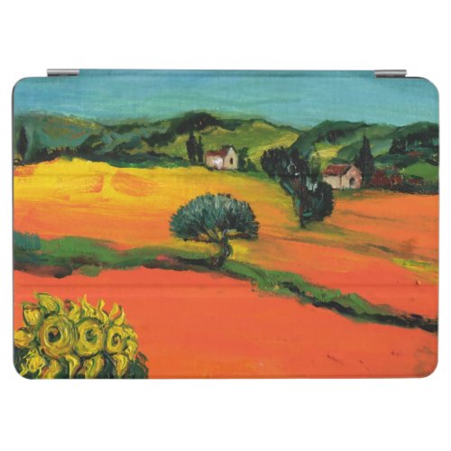 TUSCANY LANDSCAPE SUNFLOWERS IN ORANGE FIELDS iPad AIR COVER