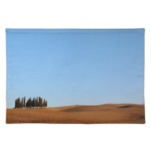 Tuscany landscape with cypress trees placemat