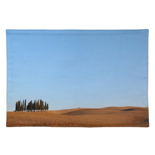 Tuscany landscape with cypress trees placemat (Front)