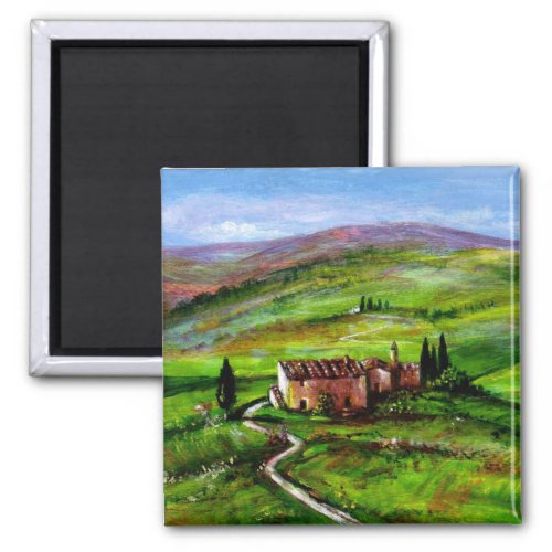 TUSCANY LANDSCAPE WITH GREEN HILLS MAGNET