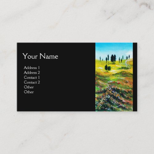 TUSCANY LANDSCAPE WITH POPPIES BUSINESS CARD