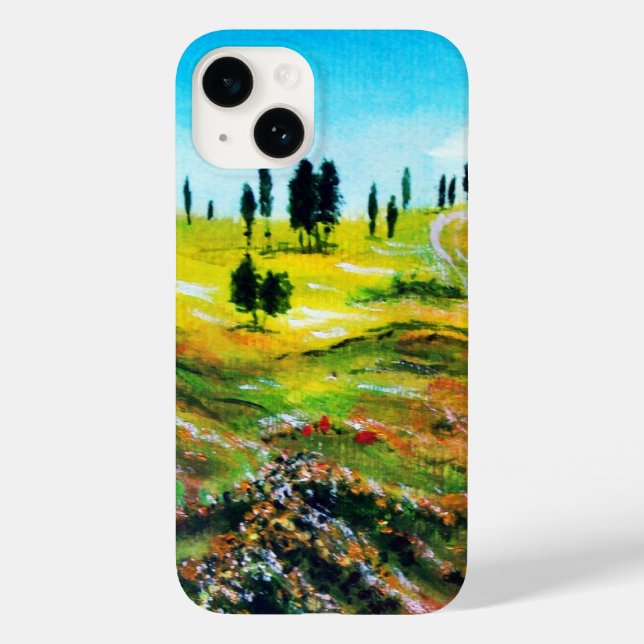 TUSCANY LANDSCAPE WITH POPPIES Case-Mate iPhone CASE (Back)