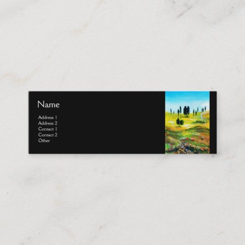 TUSCANY LANDSCAPE WITH POPPIES MINI BUSINESS CARD