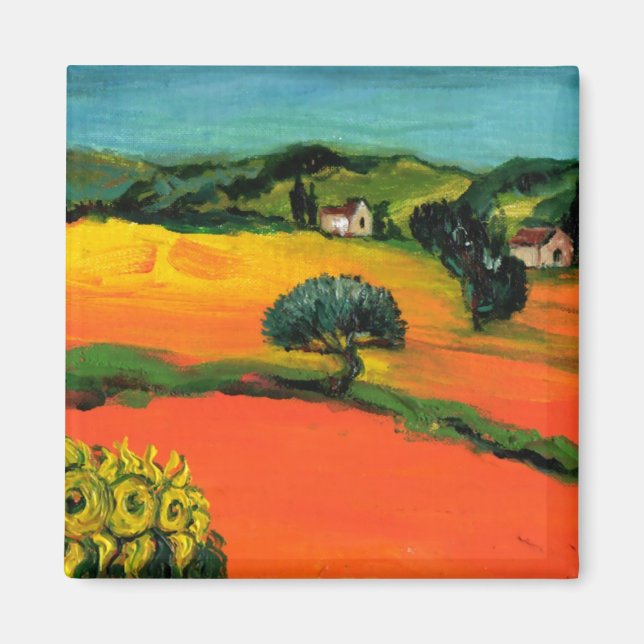 TUSCANY LANDSCAPE WITH SUNFLOWERS MAGNET (Front)