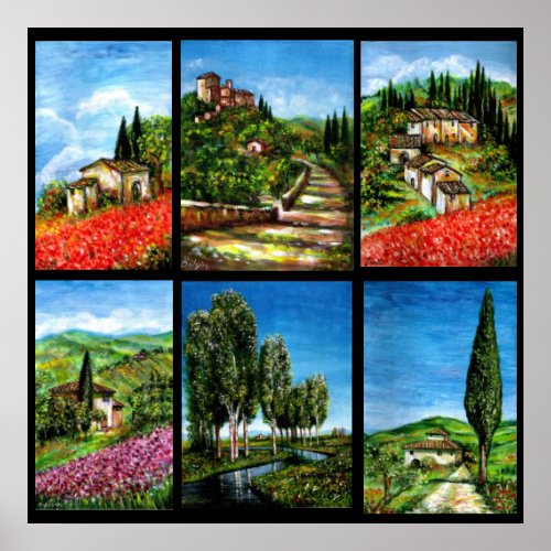 TUSCANY LANDSCAPES COLLECTION   Flora and Fields Poster