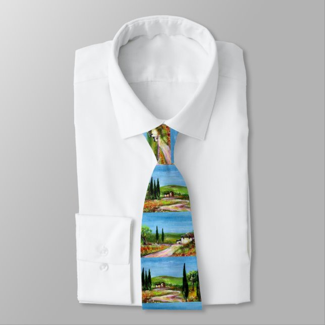 TUSCANY LANDSCAPES NECK TIE (Tied)