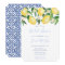 Tuscany Lemons Antique Pattern Blue Bridal Shower