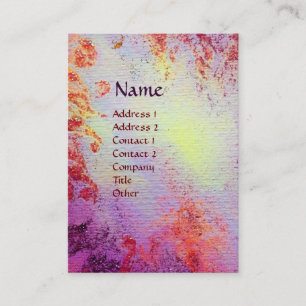 TUSCANY MEMORIES MONOGRAM purple blue white green Business Card