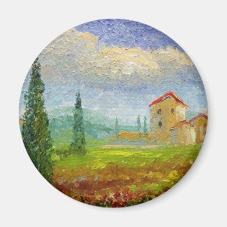 Tuscany Oil Painting Magnet