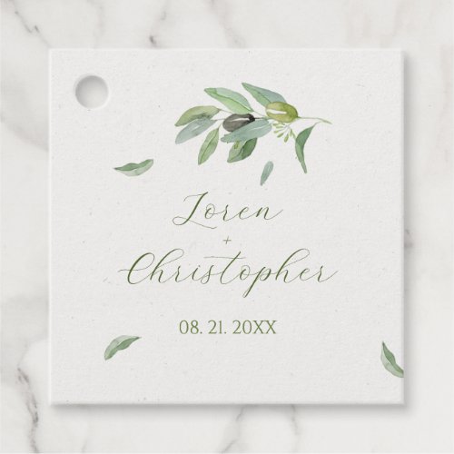  Tuscany Olive Leaves Branch_Thank You Favor Tags