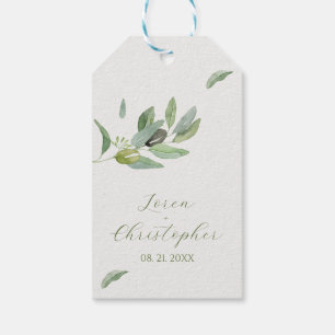  Tuscany Olive Leaves Branch-Thank You Gift Tags