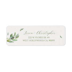 Tuscany Olive Leaves Branch-Thank You Label
