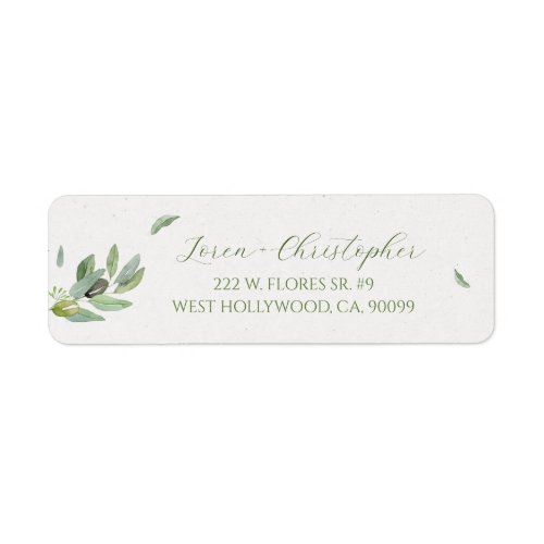  Tuscany Olive Leaves Branch_Thank You Label