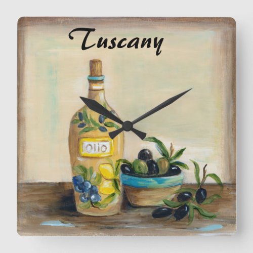 Tuscany Olive Oil clock