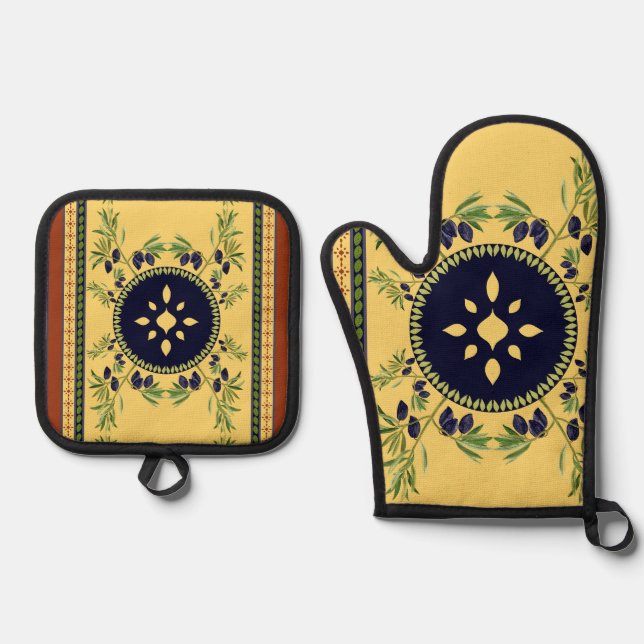 Tuscany Oven Mitt & Pot Holder Set (Front)