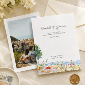 Tuscany Picnic Wedding Save the Date