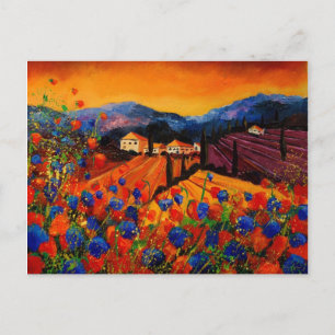 tuscany poppies 45 postcard