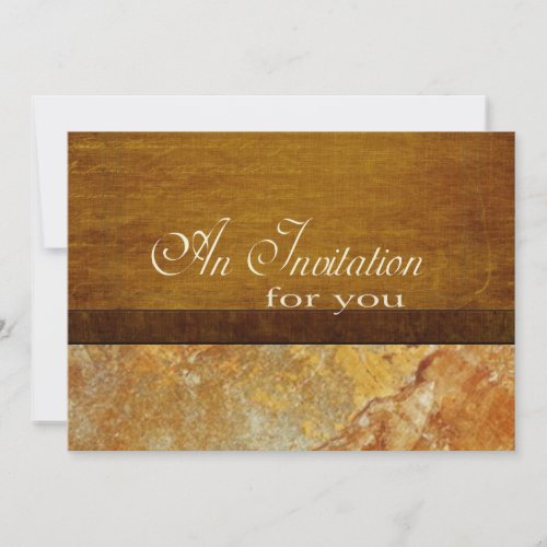 Tuscany Stone Business Executive Retirement Custom Invitation