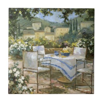 Tuscany Terrace Ceramic Tile by AuraEditions at Zazzle