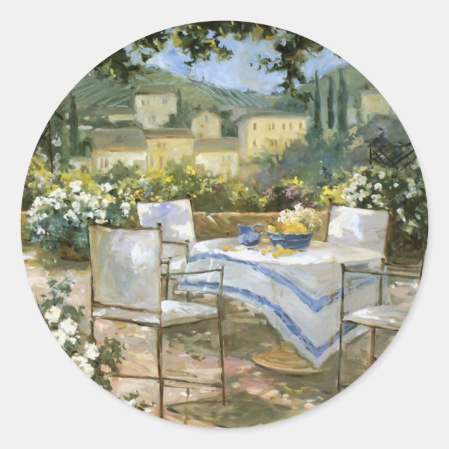 Tuscany Terrace Classic Round Sticker (Front)