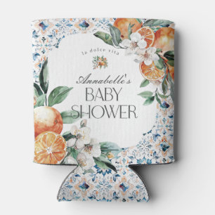 Tuscany Tile Italian Baby Shower Favor Barware Can Cooler