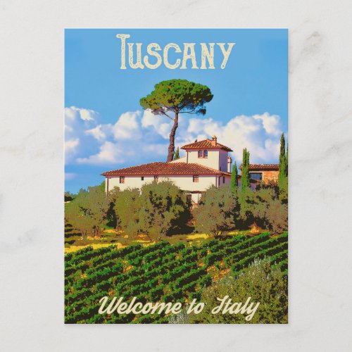 Tuscany Vineyard Postcard