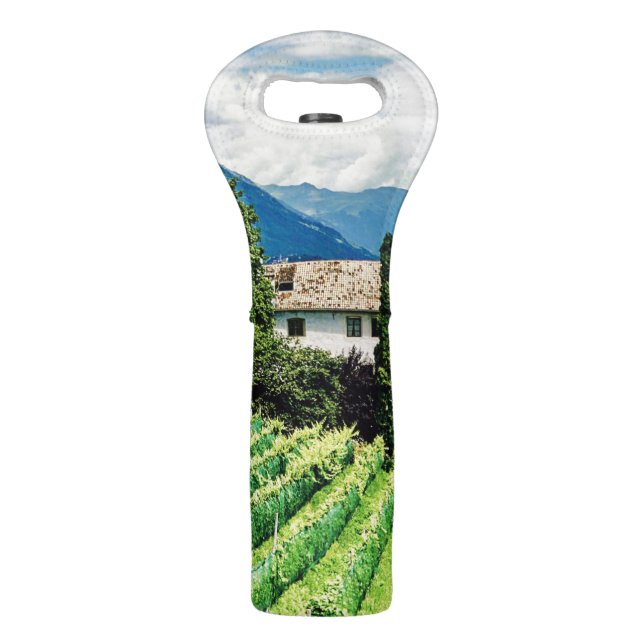 *~* Tuscany Vineyard Tuscan Vino Mountains Wine Bag (Back)