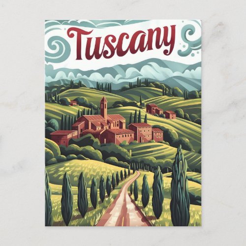 Tuscany vintage postcard