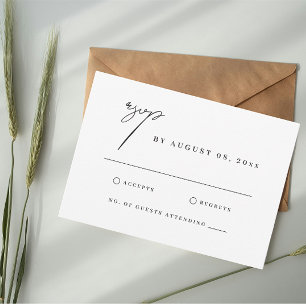 Tuscany Watercolor Illustration Wedding RSVP Card