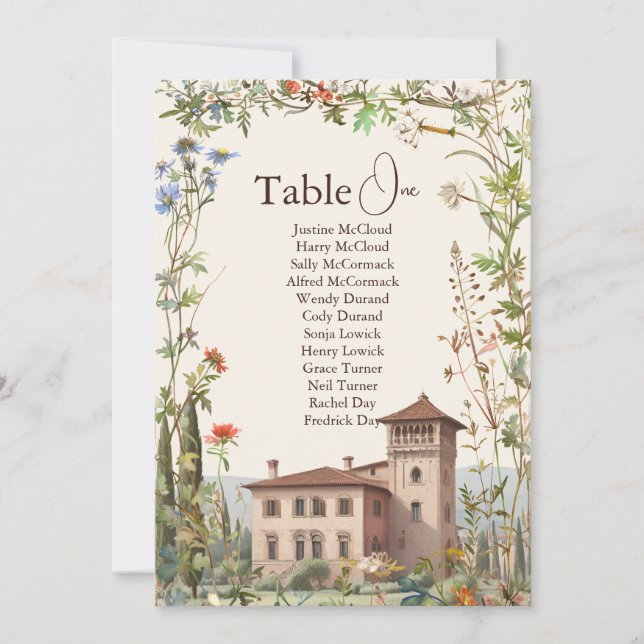 Tuscany Watercolor Italy Destination Wedding (Front)
