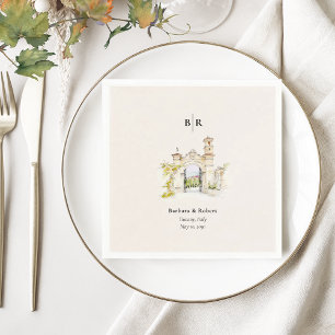 Tuscany Wedding Cocktail Napkins