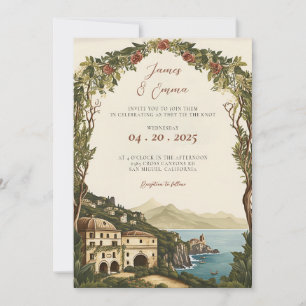 Tuscany Wedding   Italy Wedding invite  Lake Como