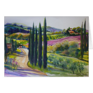 Tuscany Where I Painted Plein Air Blank CARD